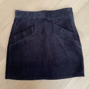 & Other Stories Black Corduroy Mini Skirt